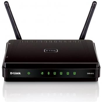 D-Link Wireless N 300 Cable Router DIR-615 - Wireless cable router - 4-port 10/100 switch - 802.11n