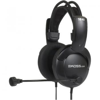 Koss SB40 Computer Headset with Microphone, Black