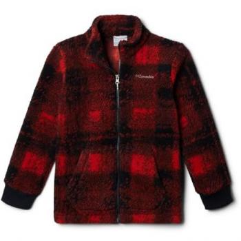 Columbia Rugged Ridge II Full Zip Sherpa Fleece Jacket for Boys - Sail Red Omblur (10-12 Years)