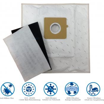 Microsafe - Bolsas para aspiradora Rowenta City Space RO2423, RO2441, RO2451 WA, incluye 2 filtros, como original ZR0039