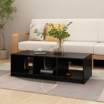 Mesa baja de madera maciza de pino negro 110x50x34 cm