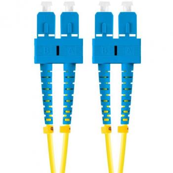 Cable de Fibra Óptica Lanberg 2m SC/UPC-SC/UPC Duplex Monomodo G657A1 LSZH Amarillo