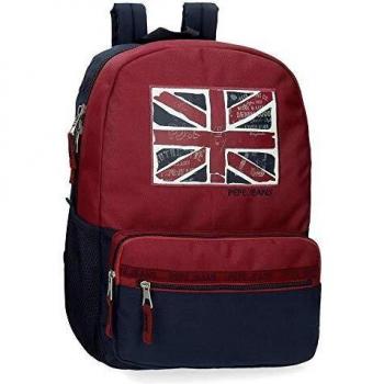 Mochila Escolar Pepe Jeans Andy Adaptable, Rojo, 32x44x15 cm