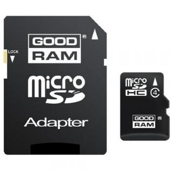 Goodram 8GB microSDHC Class 4 w/ microSD Adapter 8GB SDHC Class 4 memoria flash - Tarjeta de memoria