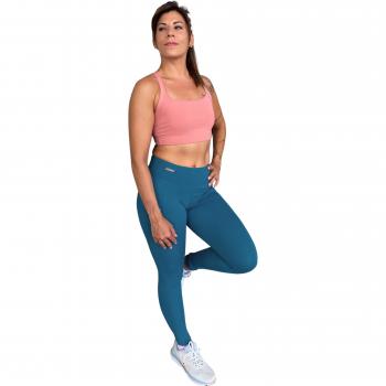 Les Poulettes Women's Fitness Leggings in Duck Green