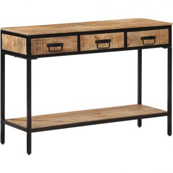 Mesa Consola de Madera Maciza de Mango Rugosa 100x35x70 cm