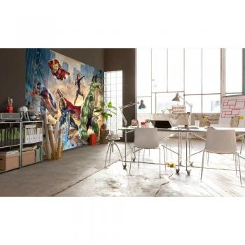 Komar 1 – Marvel Los Vengadores Calle Rage Papel Pintado, Vinilo, Multicolor, 8 Piezas