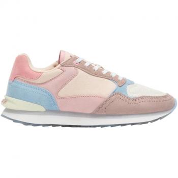 Hoff Barcelona Women's Multicolor Beige Low-Top Running Sneakers with Printed Sole - Pink Size 40