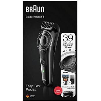 Recortadora de Barba Braun BT3242 con Batería Recargable, Selector de Precisión y Rastrillo Gillette Fusion5 Proglide