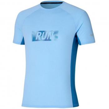Mizuno Camiseta de Manga Corta DryAeroFlow Graphic para Hombre Azul