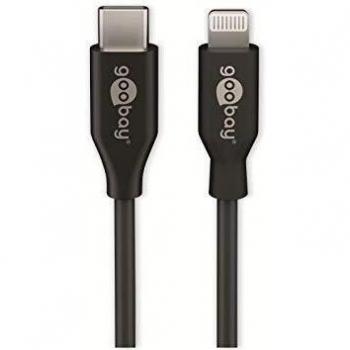 Cable Lightning Goobay 39428 de 0,5 m en color Negro