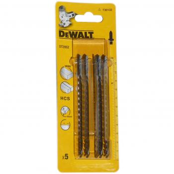 DeWalt DT2052-QZ Hoja de Sierra de calar HCS, Set de 5 Piezas
