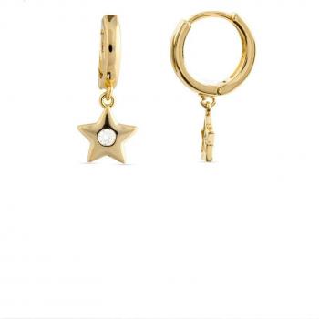 Pendientes Luxenter Essential de Circonita Brillante acabados en oro amarillo de 18k