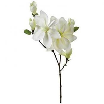 Tallo Artificial de Magnolia Blanco H83 - Ideal para Bodas y Decoración Primaveral