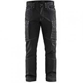 Pantalones de Mantenimiento Denim Stretch Negros T.42