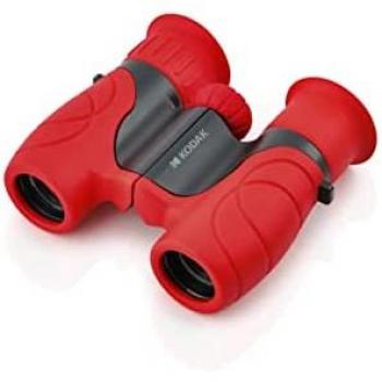 Binocular compacto para niños Kodak BCS100 - Rojo con 8 aumentos y accesorios incluidos