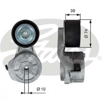 Correa poli V FleetRunner™ GATES T38706 con tensor de correa y polea inversión/guía