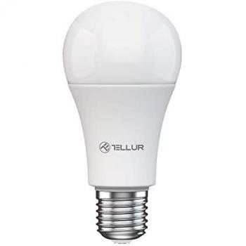 Bombilla Inteligente WiFi Tellur E27, 9W, 820lm, Regulable Blanco/Cálido, Control Remoto por APP y Voz, Compatible con Alexa y Google