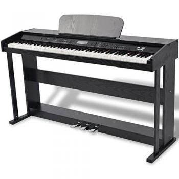 88-Key Digital Piano with Pedals - Black Melamine Board