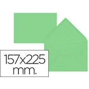 Liderpapel SB79 - Pack de 9 sobres, 157 x 225 mm, color verde