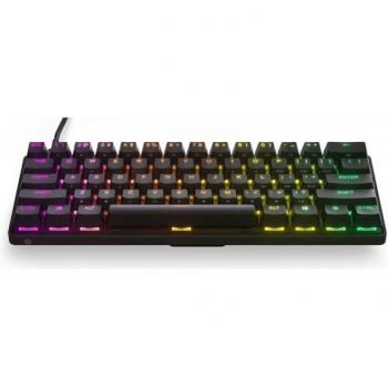 SteelSeries Apex Pro Mini Wireless Teclado Mecánico Gaming – 60% Diseño Compacto – Teclas OmniPoint Ajustables – Doble Disparo PBT – RGB Iluminado – Inglés (US) Q