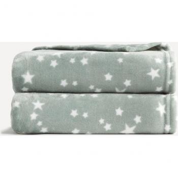 Manta decorativa de microfibra Estrellitas Mini Home - Suave y acogedora