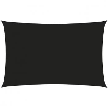 Sombrilla de vela rectangular Oxford negro 4x7 m