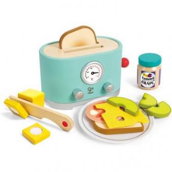 Set de Tostadora Pop-up Kling de Hape - 12 Piezas, Interactivo y de Madera