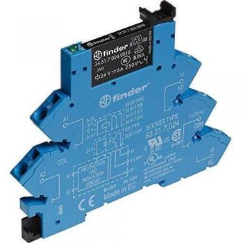 Relé de acoplamiento Finder 38.61.8.240.5060, 1 cambio, 6A, para 230-240 V AC