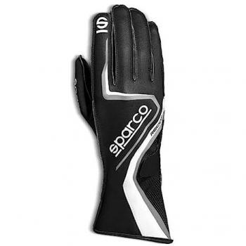 Guantes de Karting Sparco Record 2020 para Hombre, Talla 09, Negro y Blanco