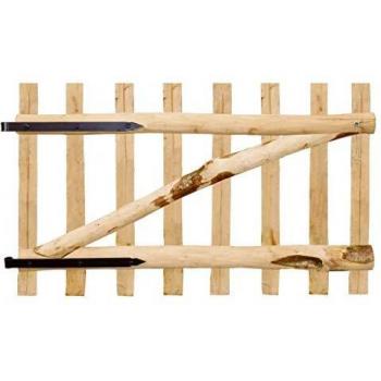 vidaXL Puerta para Valla de Jardín 100x60 cm Madera de Avellano Cancela Cerca