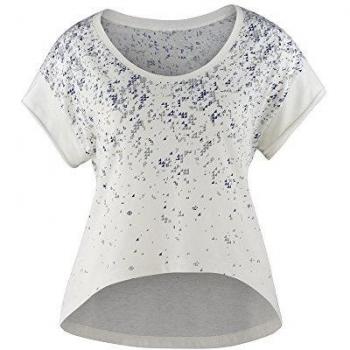Zumba Fitness Tri-Me Hi-Lo Hem Tee - Camiseta para mujer, color blanco, talla S