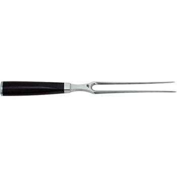Tenedor trinchador KAI Shun Damasco DM-0709 de 16,5 cm con hoja de acero inoxidable VG-Max, diseño ergonómico y mango de madera Pakka