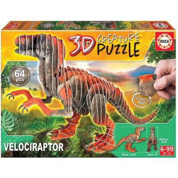 Velociraptor 3D Creature Puzzle