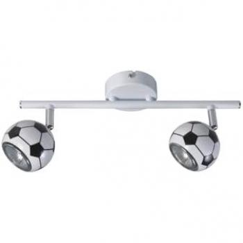 Lámpara de Techo EPIKASA Play para Niños, Metal Negro y Blanco, 38,3x8,5x15,4 cm
