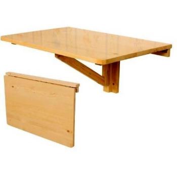 Mesa Plegable de Pared, Mesa de Cocina y Comedor, Escritorio Infantil 60x40cm Color Natural FWT03-N