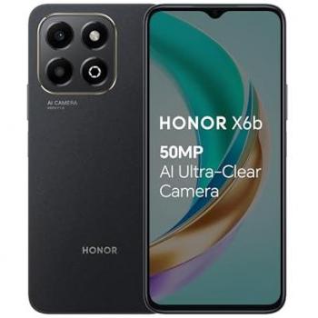 Honor Smartphone X6B 4GB RAM 128GB Dual SIM 6.56 pulgadas Android 14 MediaTek Helio G85 Negro Midnight Black 5200 mAh