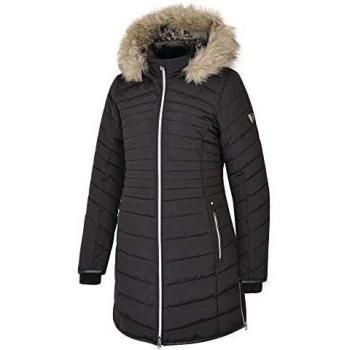 Dare 2b Striking Waterproof & Breathable High Loft Insulated Quilted Silhouette Long Length Ski & Snowboard Jacket with Faux Fur Hood Chaquetas aislantes Impermeables, Mujer, Negro