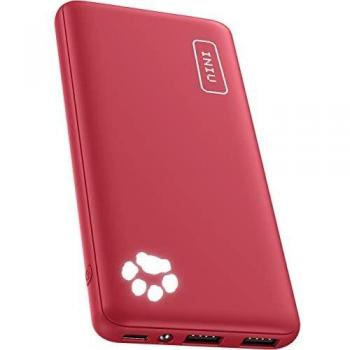 INIU Power Bank, Slimmest 10000mAh Bateria Externa Carga Rapida, 3A USB C Cargador Portatil 3 Puertos