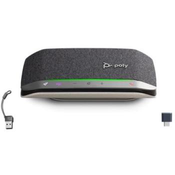 Poly Sync 20+M Bluetooth Speakerphone with USB-C/A Adapter for Microsoft Teams