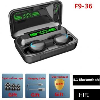 Auriculares Inalámbricos TWS Bluetooth 5.1 con Cancelación de Ruido, Micrófono, Pantalla LED y Sonido HiFi para Gamers