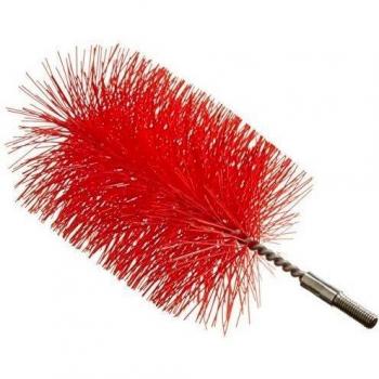 FBK 10778-3 Cepillo Limpia Tubería para Enroscar a Cable, 80 x 100 x 160 mm, Rojo