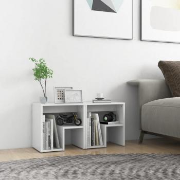 Mesitas de noche vidaXL 2 unidades madera contrachapada blanco 40x30x40 cm, modernas para dormitorio, salón y estudio