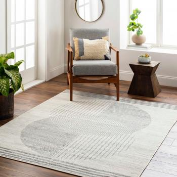 Alfombra Escandinava Moderna Beige y Gris 160x215 cm