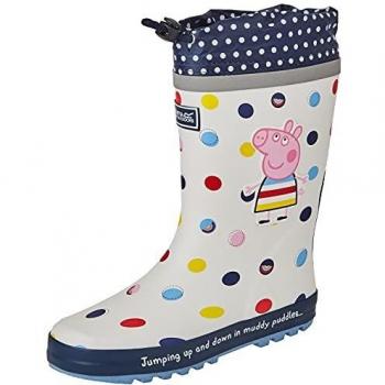 Botas de agua para niño Regatta Peppa Splash Welly, color blanco, talla 30