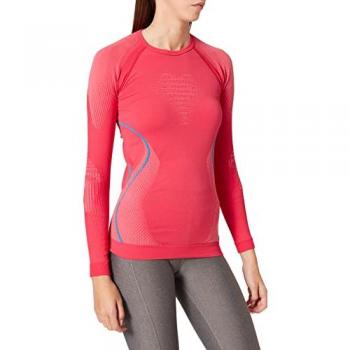 Camiseta Térmica de Mujer UYN Evolutyon de Manga Larga, Color Fresa/Pink/Turquesa, Talla S-M