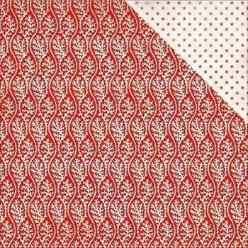 Seaside Double-Sided Cardstock 12X12-Waterfront Curvy Coral/Red On White Star