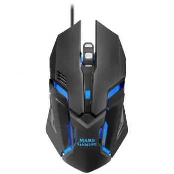 Combo Gaming Mars MCPRGB2: Teclado Francés AZERTY, Ratón, Alfombrilla XXL y Auriculares Negros