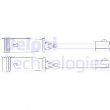 DELPHI Juego contacto de aviso, desgaste de frenos para VOLKSWAGEN Crafter & MERCEDES-BENZ Sprinter (Ref: LZ0199)