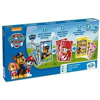 Tripack de 3 Barajas de Cartas Patrulla Canina - Juego de Familias, Acción y Parejas Cuartetos, Instrucciones Multidioma, A partir de 4 Años, 2 a 4 Jugadores
